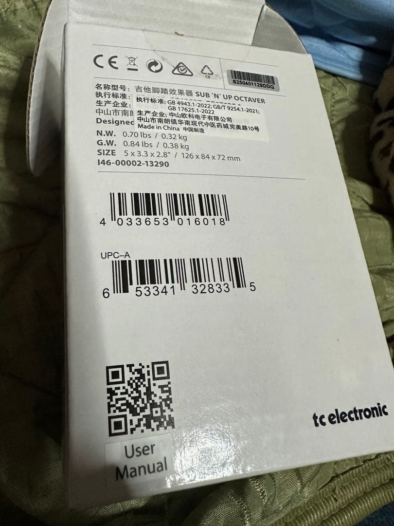 tc electronic SUB 'N' UP OCTAVER 通電のみ使用