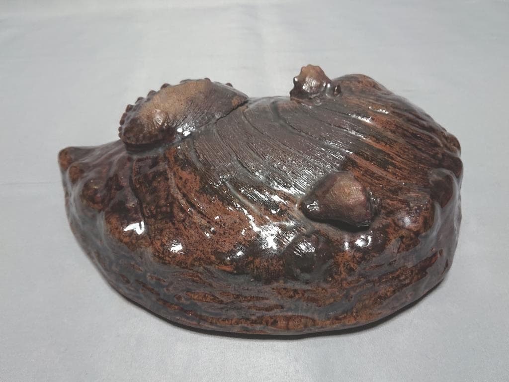 47　旧家蔵出し　茶道具　古高取　鮑型　鉢