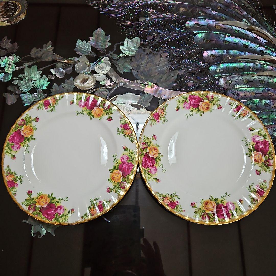 ロイヤルアルバートプレート(20．5cm)二枚