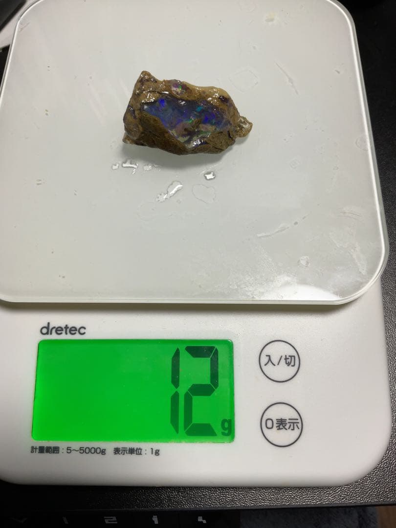 【60CT】エチオピア　オパール　原石　青　クリア　透明　ウェロ産