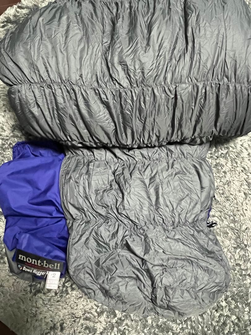 クリーニング済み‼️2回使用美品‼️モンベルダウンハガー＃2右ジッパー ふかふか‼️