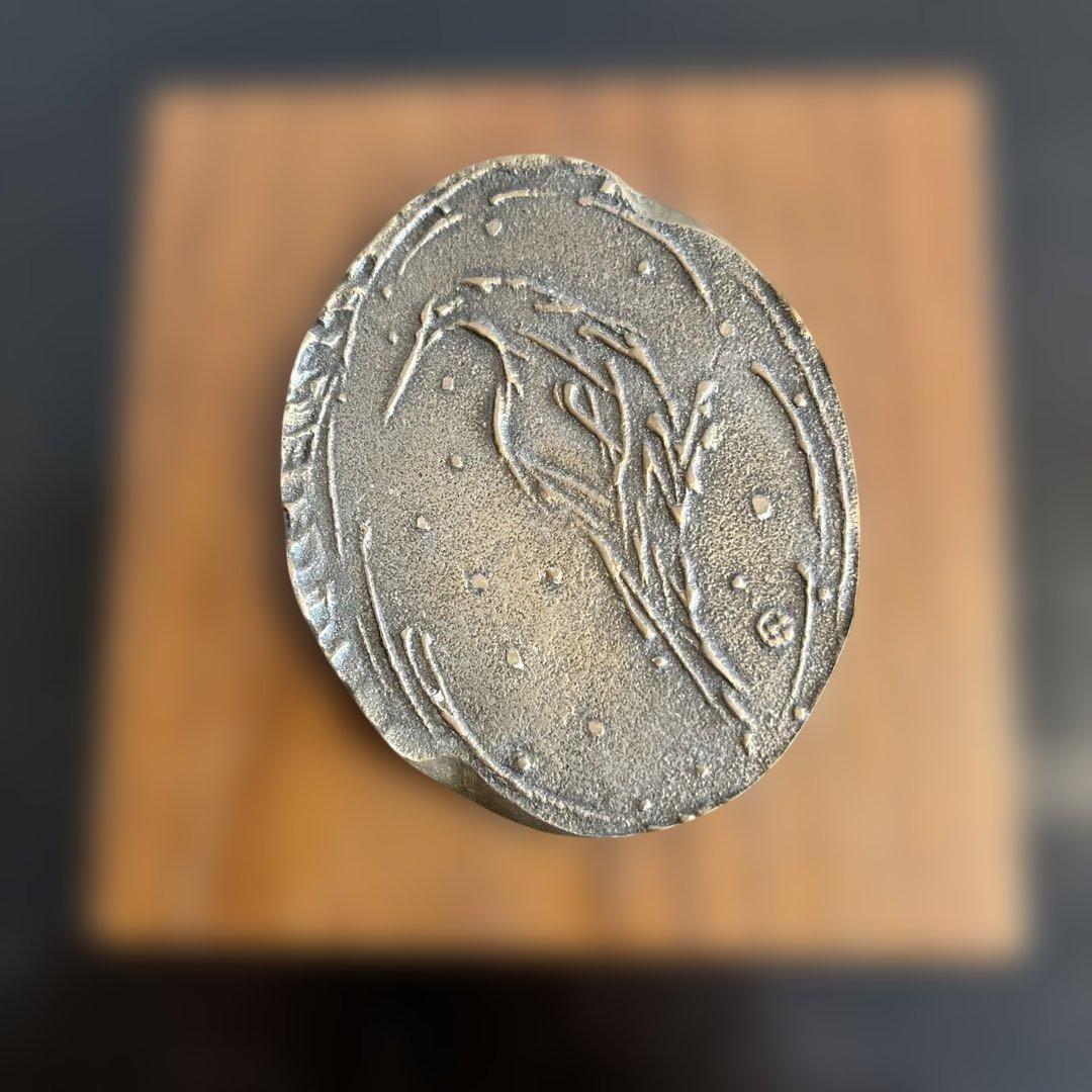 日展参与　彫刻家　三橋國民　彫金　金工　小物入れ　送料無料　総重量496.1g