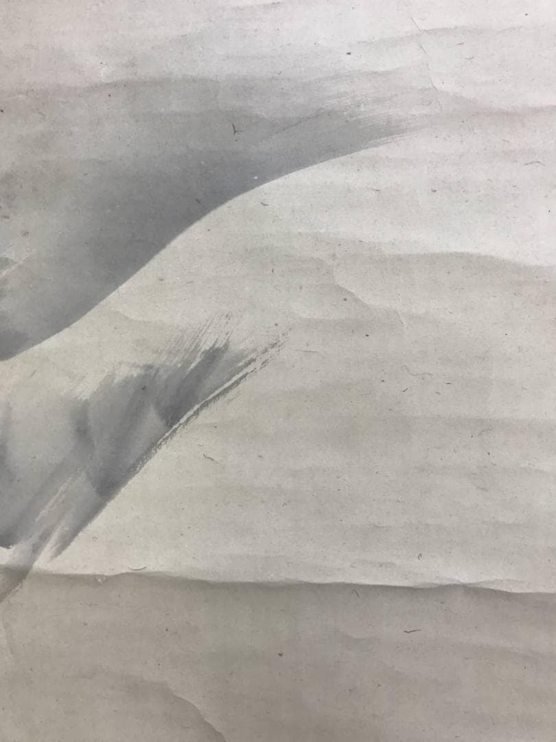 真作/久保田桃水/雪中田家図/山水図/雪景山水図/掛軸/名家伝来AE-299