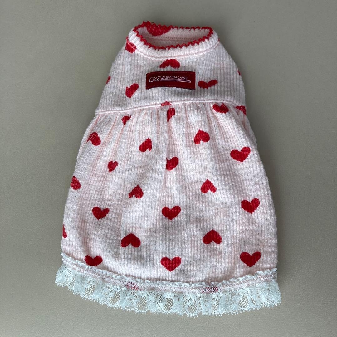 GG DENIM LINE ハート柄犬服