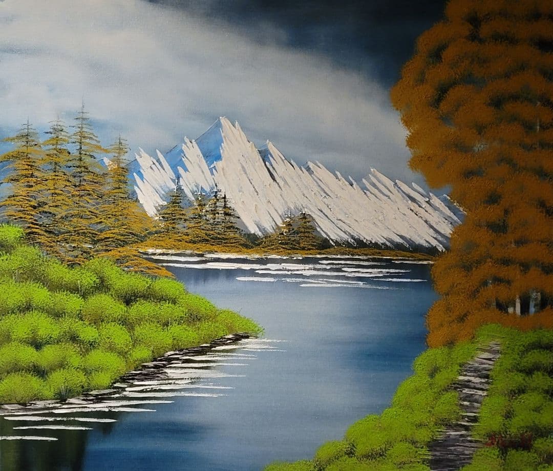 絵画 Winter Mountains