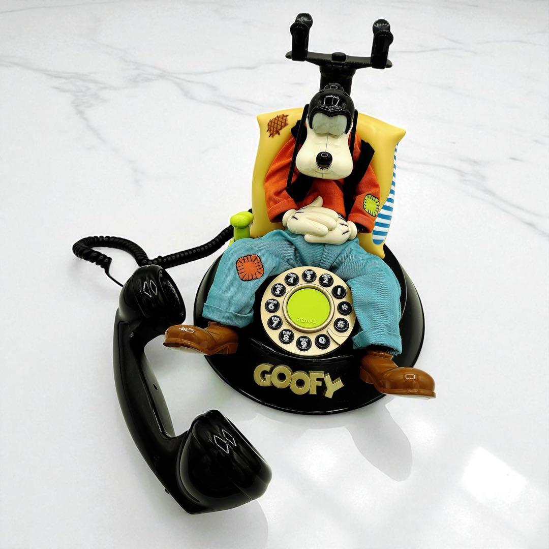 希少 完品 ディズニー グーフィー トーキングテレフォン 箱説明書付