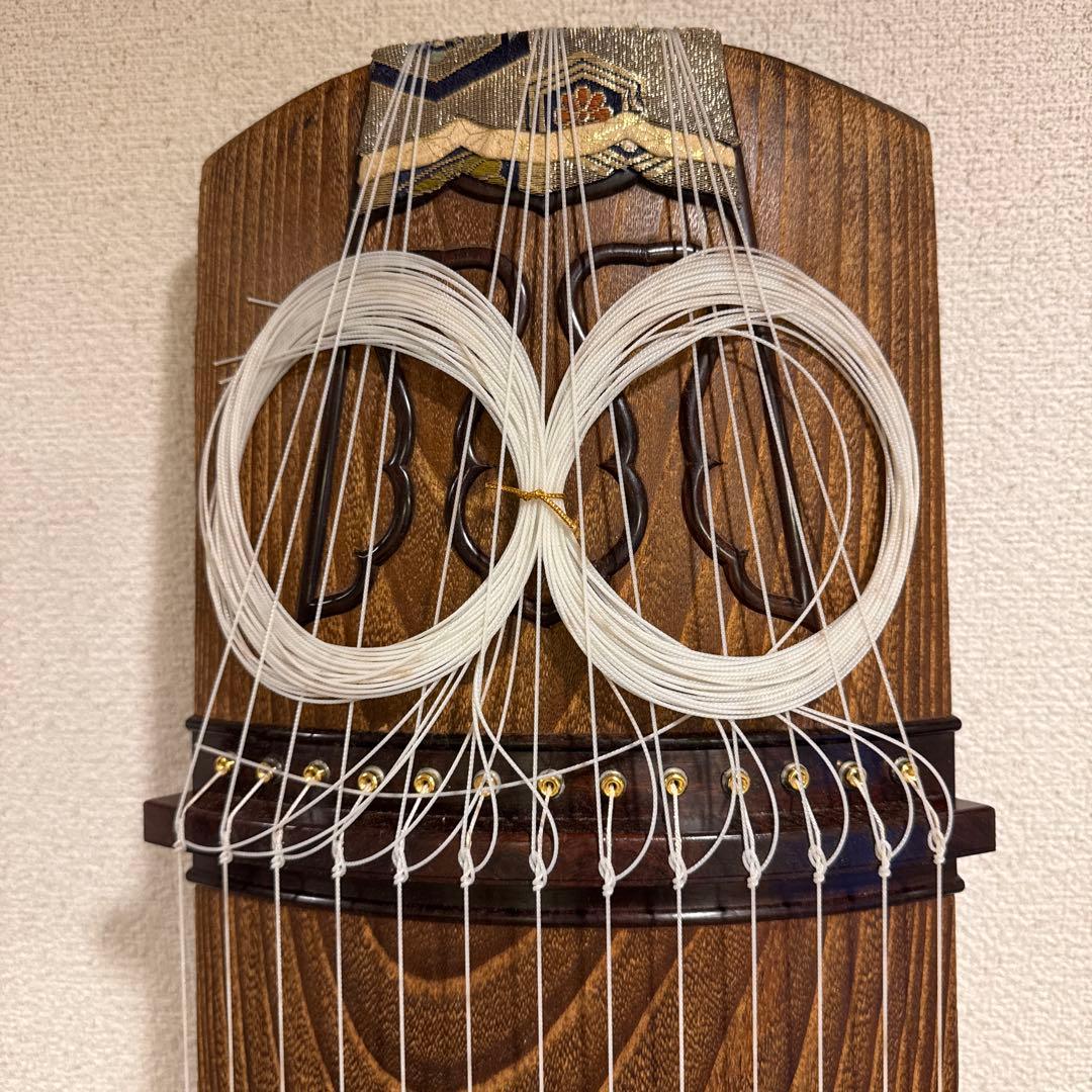 琴 13弦 綾杉彫り くり甲 福山琴