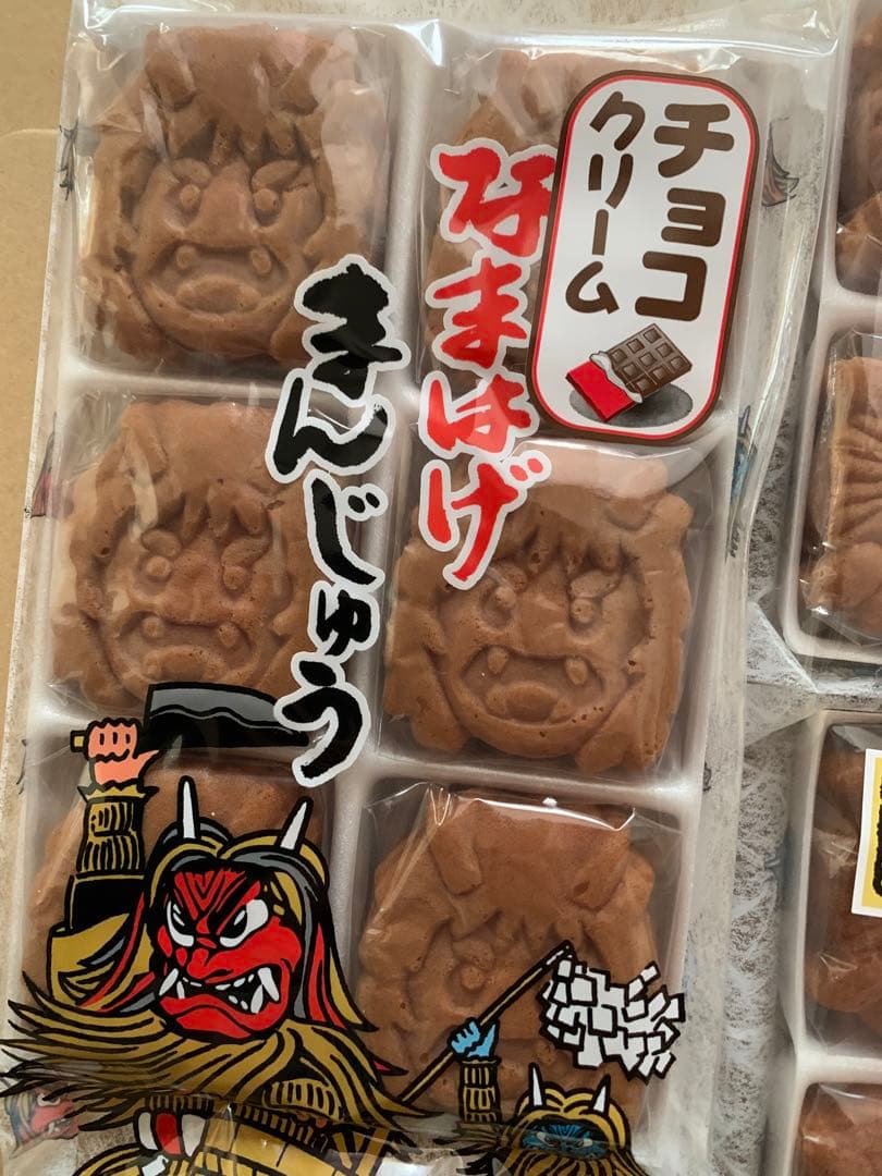 フジタ製菓　なまはげ饅頭　お菓子　チョコクリーム入り饅頭1袋　白あん入り饅頭2袋