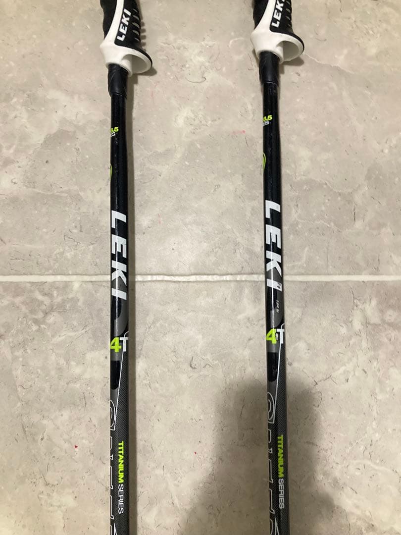 自動車洋さま専用　LEKI スキー ストック　チタン製　黒　白