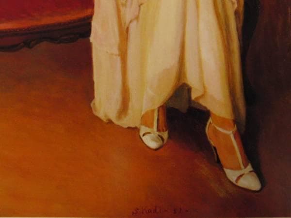 梶 進 「白い帽子」、限定画集より、藤島 武二、新品額装付