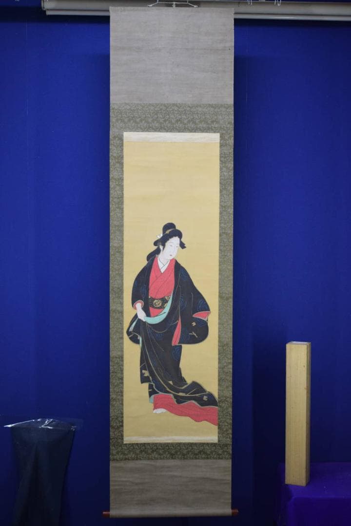 不詳/作者不明/美人画/浮世絵/布袋屋掛軸HH-558