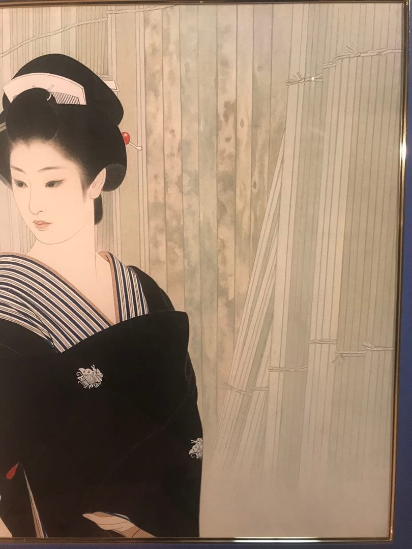 志村立美「木場(Ⅰ)」シルクスクリーン　刷り込みサイン・落款・作品証明シール有り