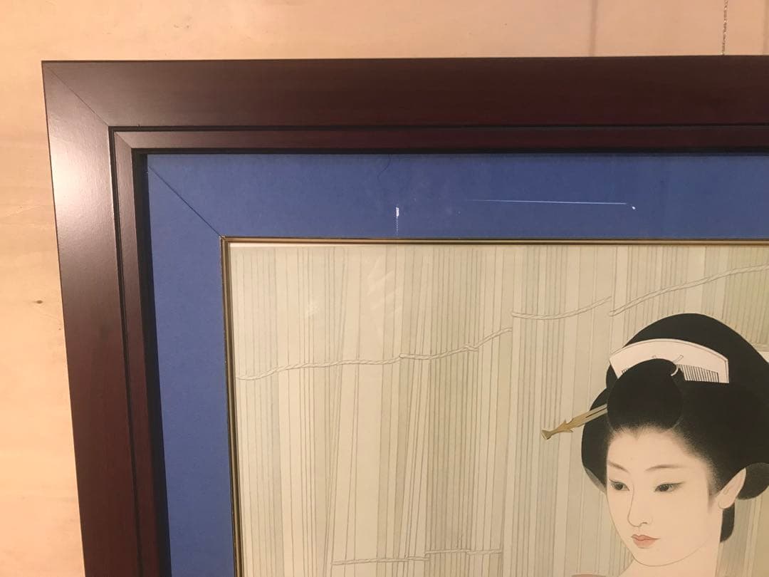 志村立美「木場(Ⅰ)」シルクスクリーン　刷り込みサイン・落款・作品証明シール有り