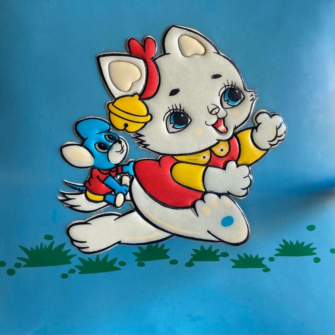 ベビーチェア 子供椅子 ハイチェア 家具 ビニール 青色 ポップ 昭和 レトロ