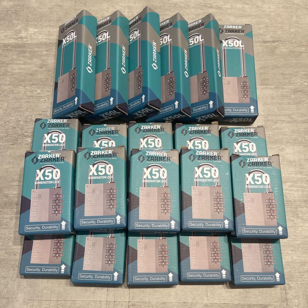 ZARKER 4桁ダイヤル式ロック南京錠 X50：15個/X50L：6個