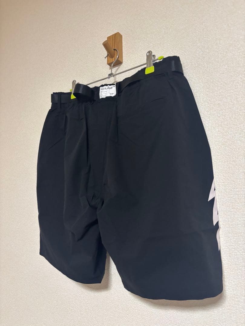 THUNDER STRIPES ADJUSTABLE SHORT クロ　Mサイズ