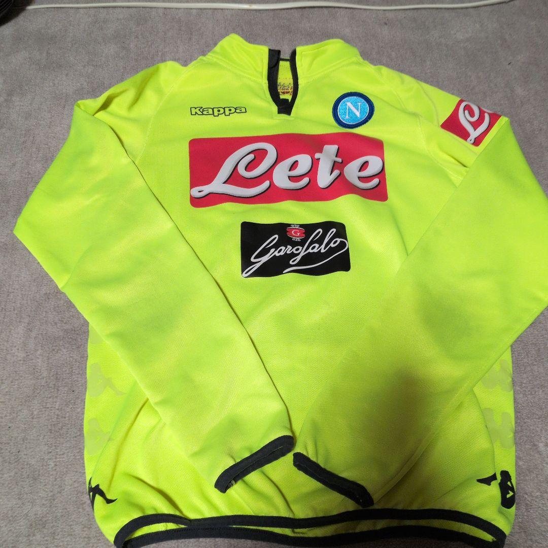 Kappa SSCナポリ トレーニングウェア 蛍光イエローフルスポンサー入り