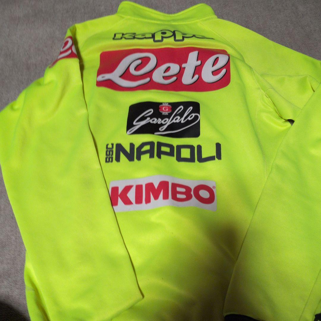 Kappa SSCナポリ トレーニングウェア 蛍光イエローフルスポンサー入り