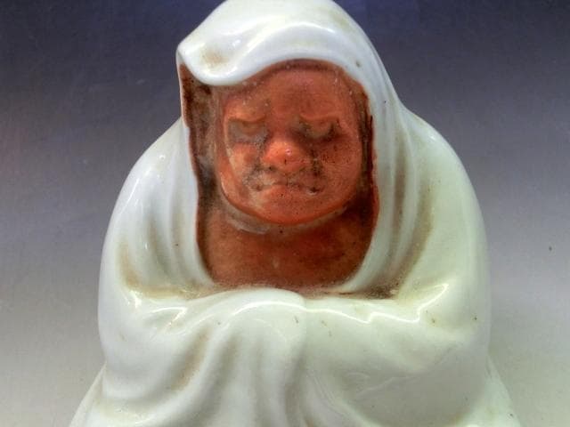 置物■達磨 白磁 だるま オブジェ 古玩 唐物 中国 古美術 時代物 骨董品■