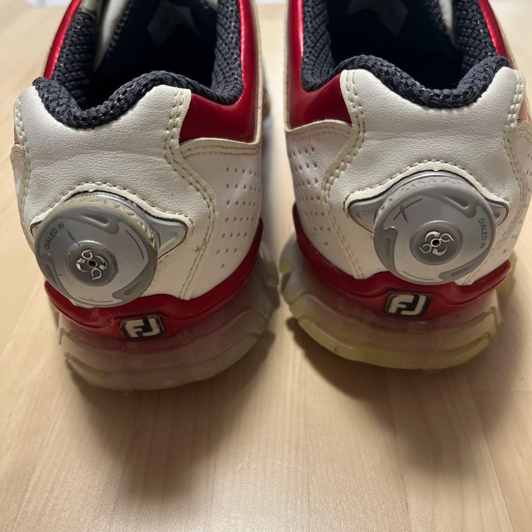 FootJoy ゴルフシューズ BOAシステム ホワイト/レッド　XPS-1