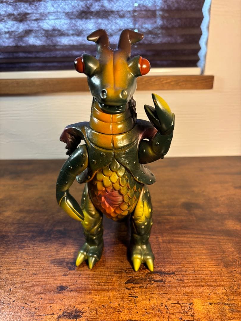 流星人間ゾーン　ワルギンガー　当時物　ソフビ　オレンジ製　ブルマァク　マルサン