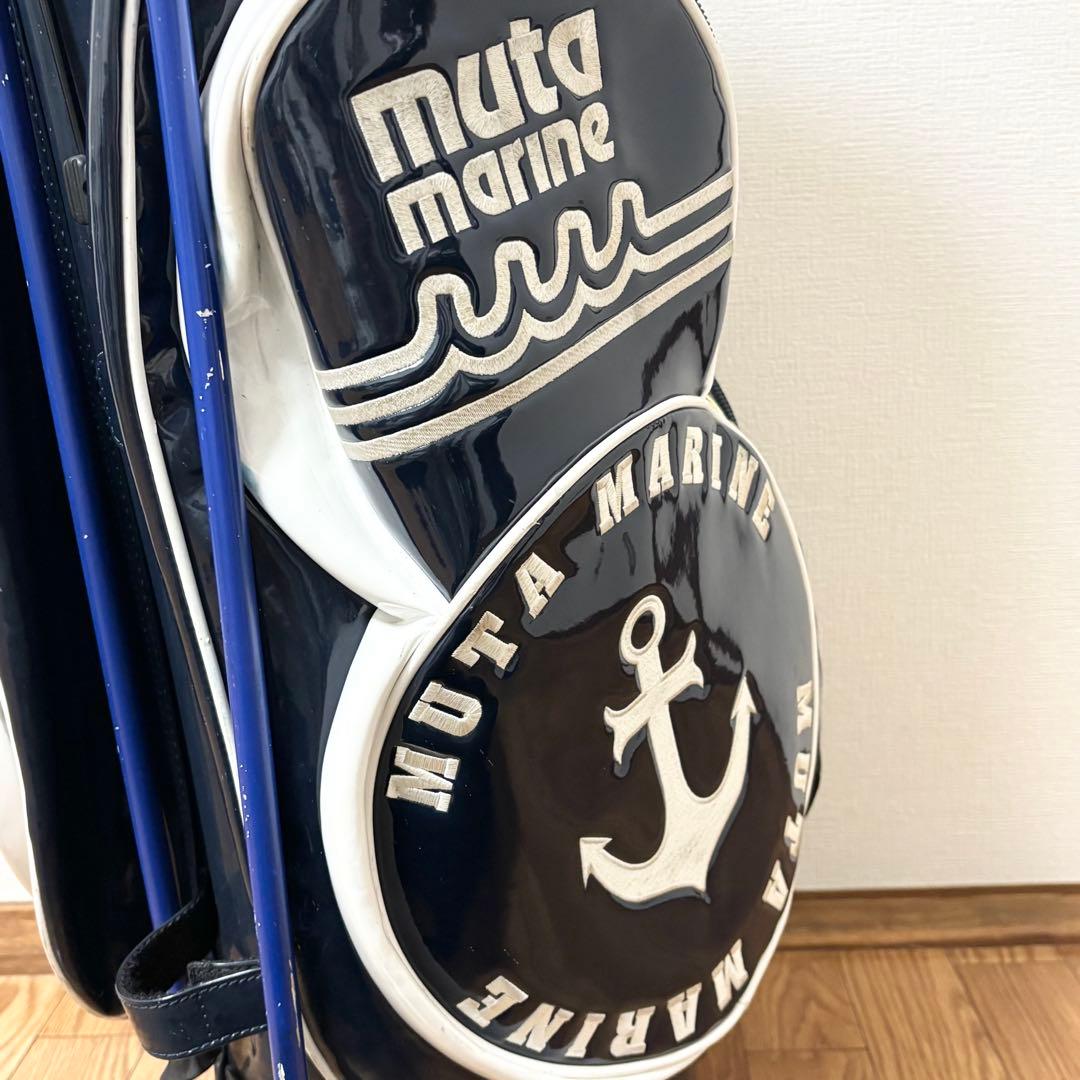 ムータキャディバッグ　エナメル素材mutaスタンド型