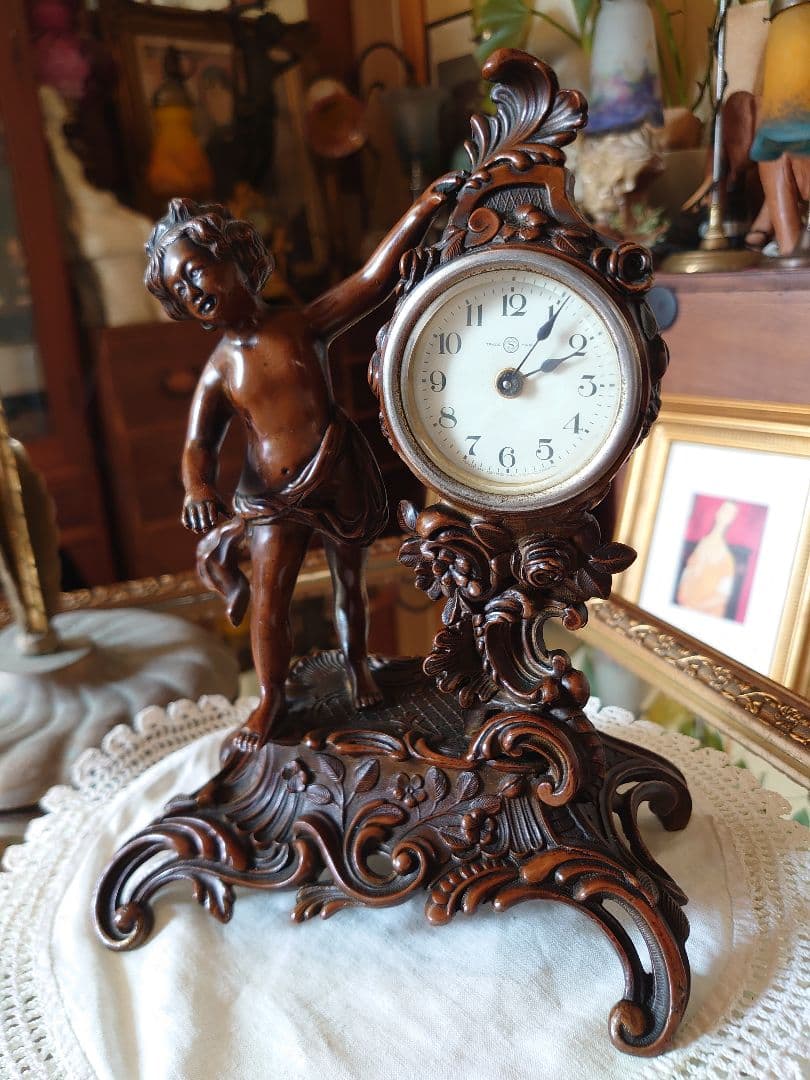 アンティーク 精工舎 天使 置き時計(稼働品)