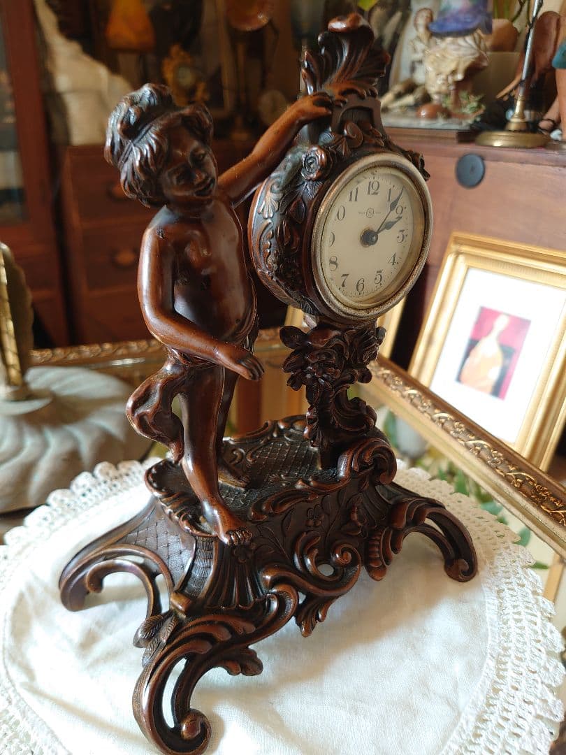 アンティーク 精工舎 天使 置き時計(稼働品)