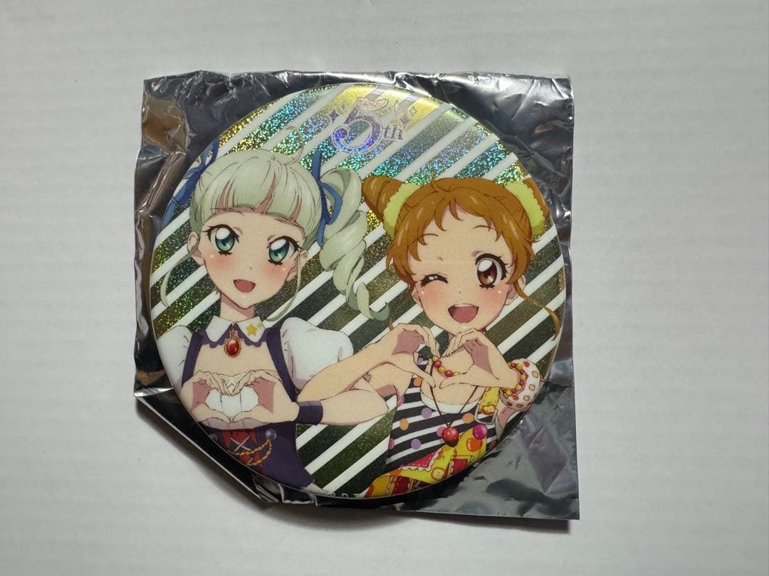 アイカツ! 5thフェス グリッター缶バッジ 有栖川おとめ＆藤堂ユリカ