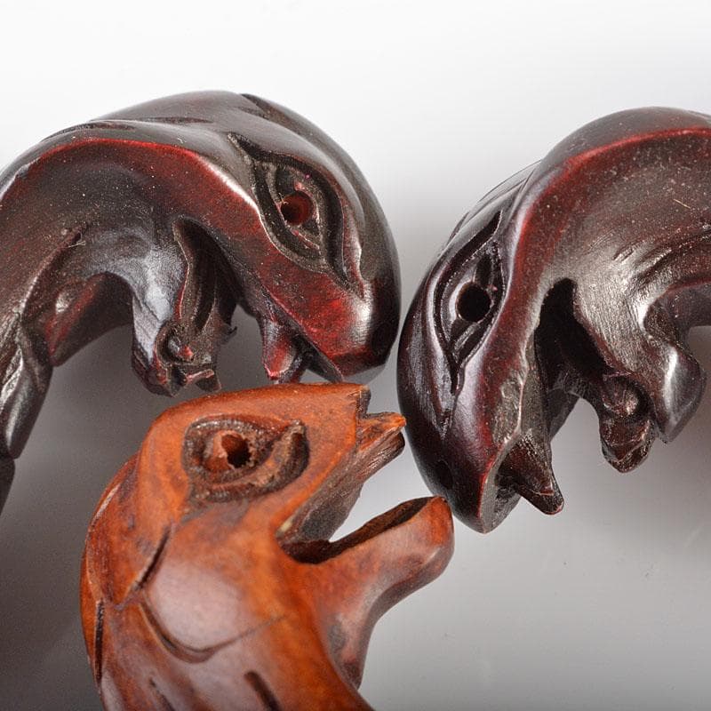 時代提げ物　木彫　蛇　置物　根付　10点まとめて　M　R6166