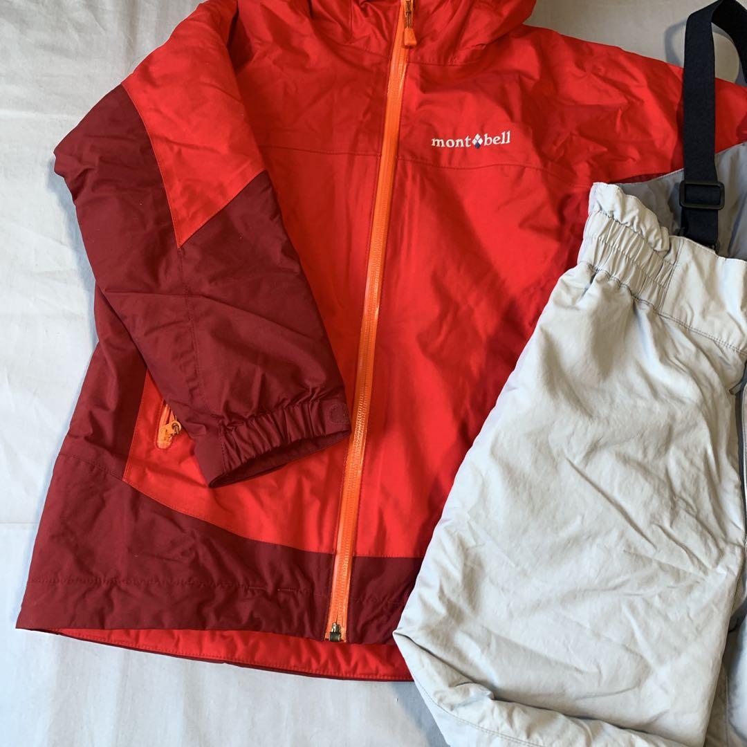 美品モンベルキッズ120cm スキーウェア　上下セット