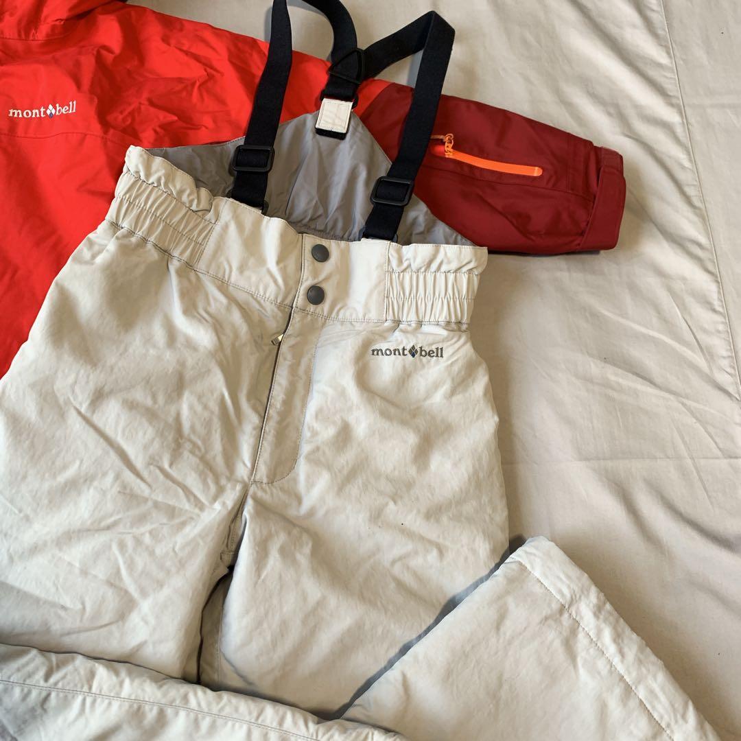 美品モンベルキッズ120cm スキーウェア　上下セット