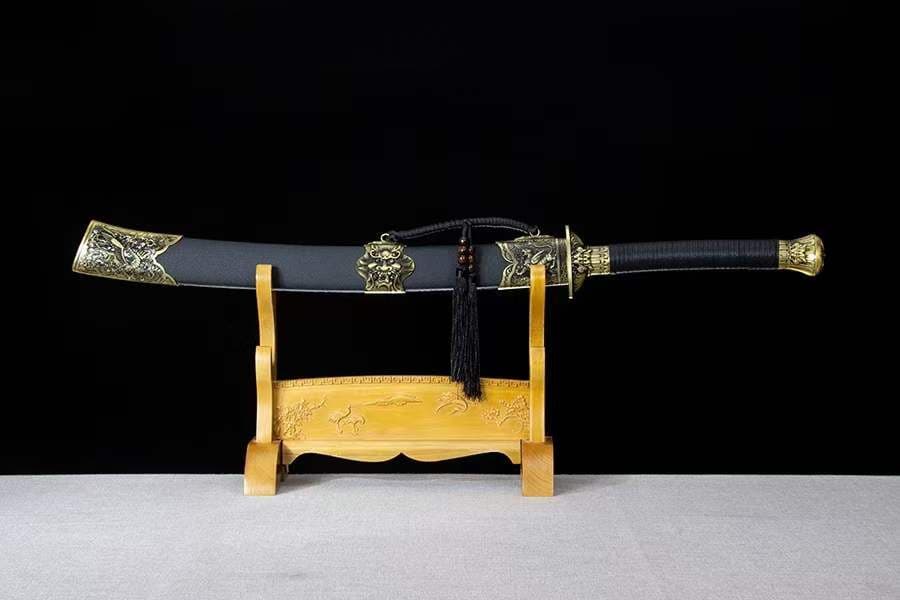 江龍大刀-高性能マンガン鋼 古兵器   武具　刀装具　日本刀　模造刀   居合刀