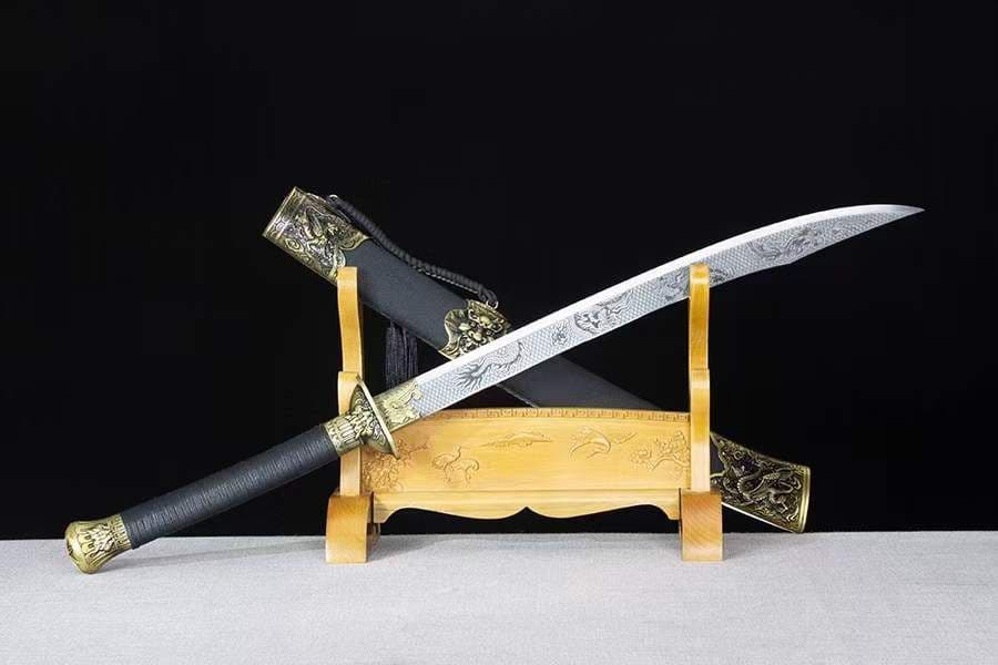 江龍大刀-高性能マンガン鋼 古兵器   武具　刀装具　日本刀　模造刀   居合刀