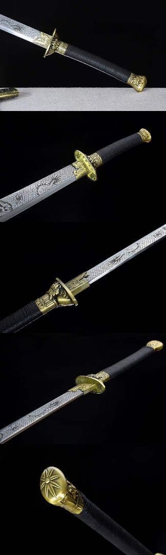 江龍大刀-高性能マンガン鋼 古兵器   武具　刀装具　日本刀　模造刀   居合刀