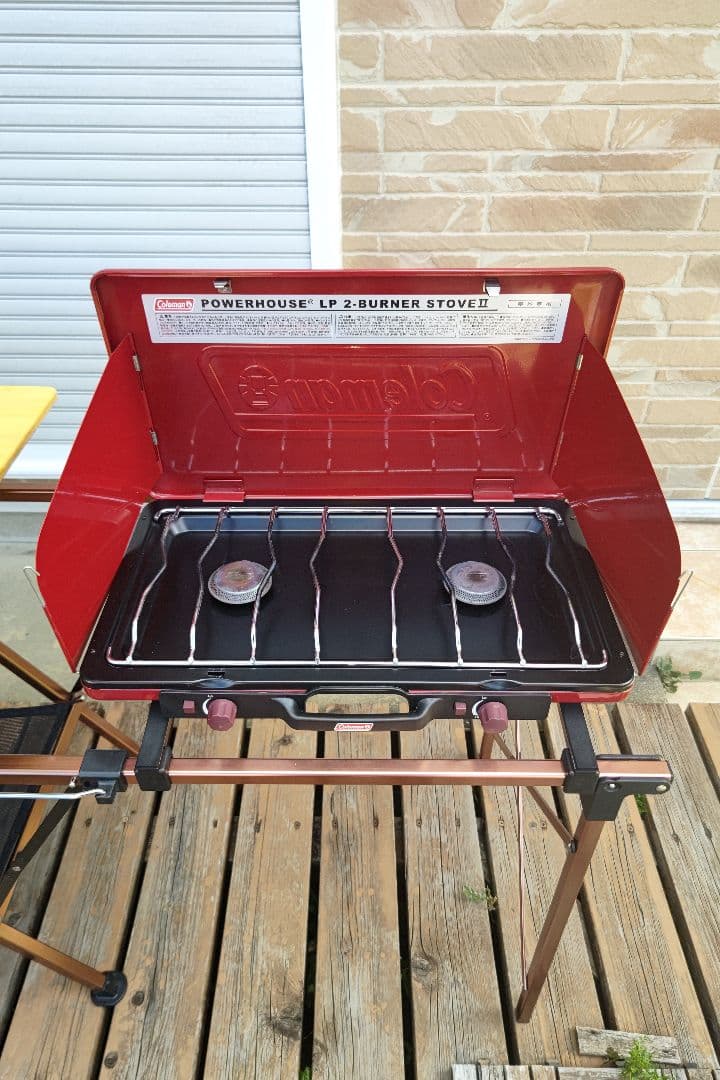 colemanキッチンテ―ブル、2バ―ナ―コンロ、クワッドランタンセット
