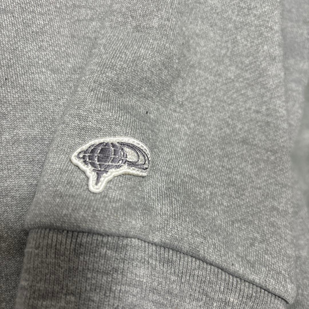 【ビームスゴルフ】秋冬 ロゴネーム×袖ロゴ 長袖ゴルフトレーナー グレー M