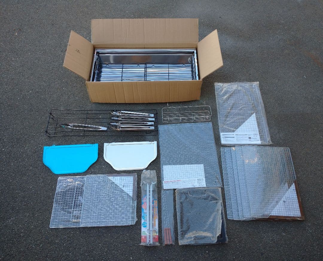 アウトドア・BBQ・6～7人用・折りたたみ式・コンロ・付属品多数！