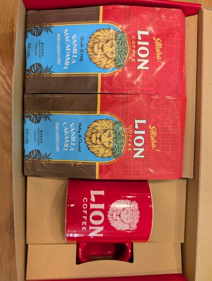 【未開封2個セット】ライオンコーヒー 　ギフト　詰め合わせセットマグカップ付き