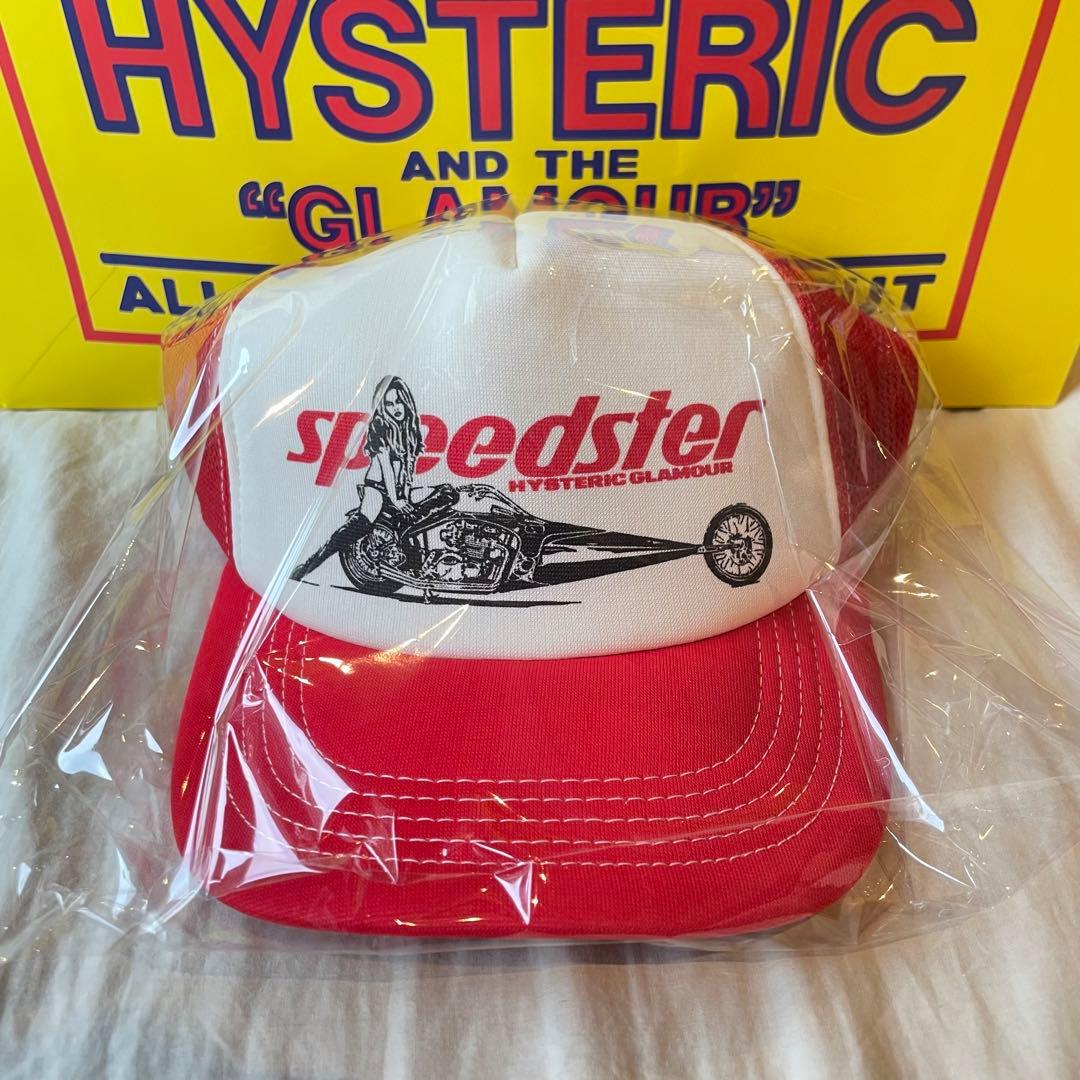 ヒステリックグラマー SPEEDSTAR メッシュキャップ レッド