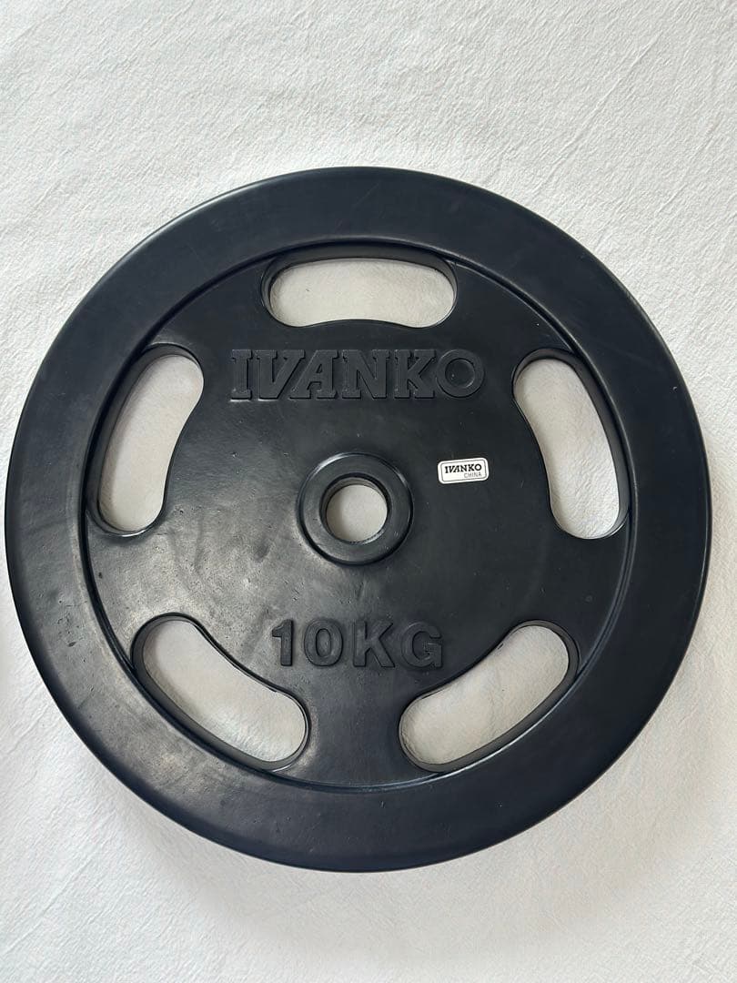 IVANKO ラバープレート 10kg 2枚 セット 穴径28mm イヴァンコ