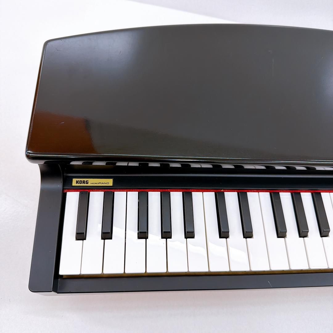 【良品】KORG コルグ MICROPIANO マイクロピアノ 黒 蓋　ペダル付