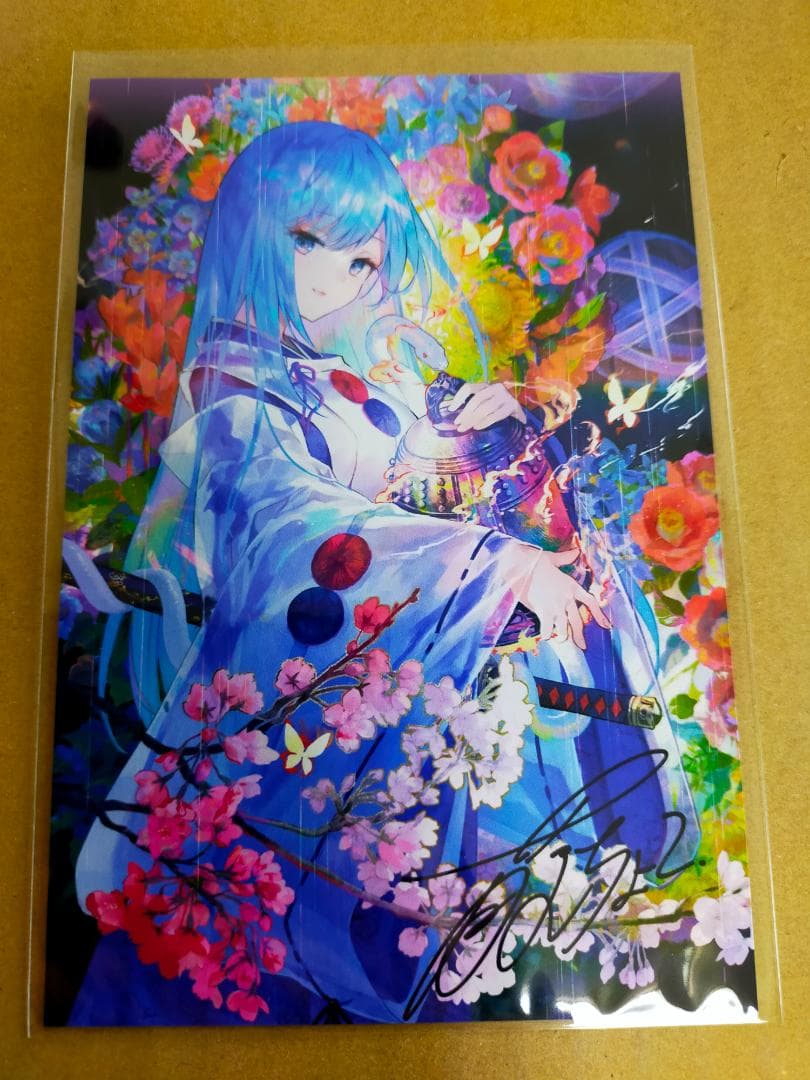 藤ちょこ　直筆サイン入り FaceGlam + ポストカード　白拍子花子　3