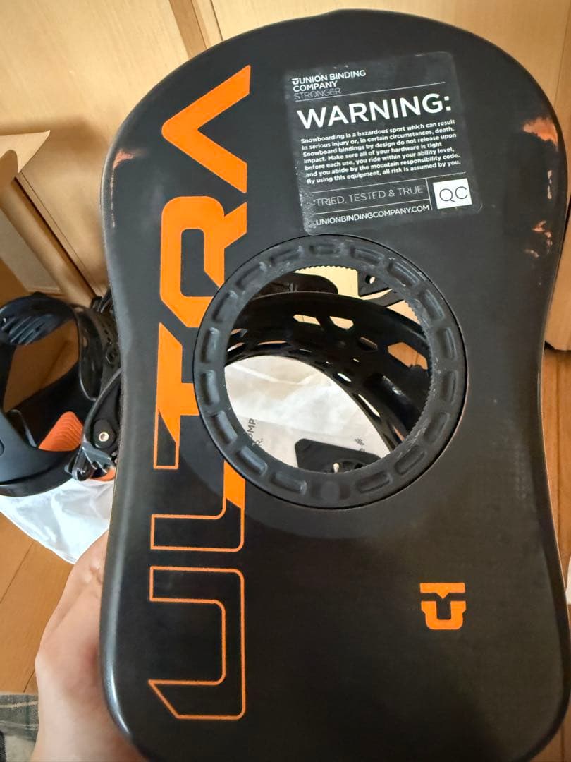 Union ウルトラ　スノーボードビンディング ブラック/オレンジ