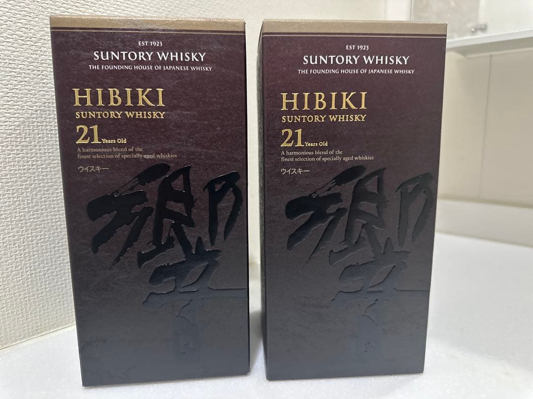 Hibiki 21年 ブレンデッドウイスキー 空瓶2本セット
