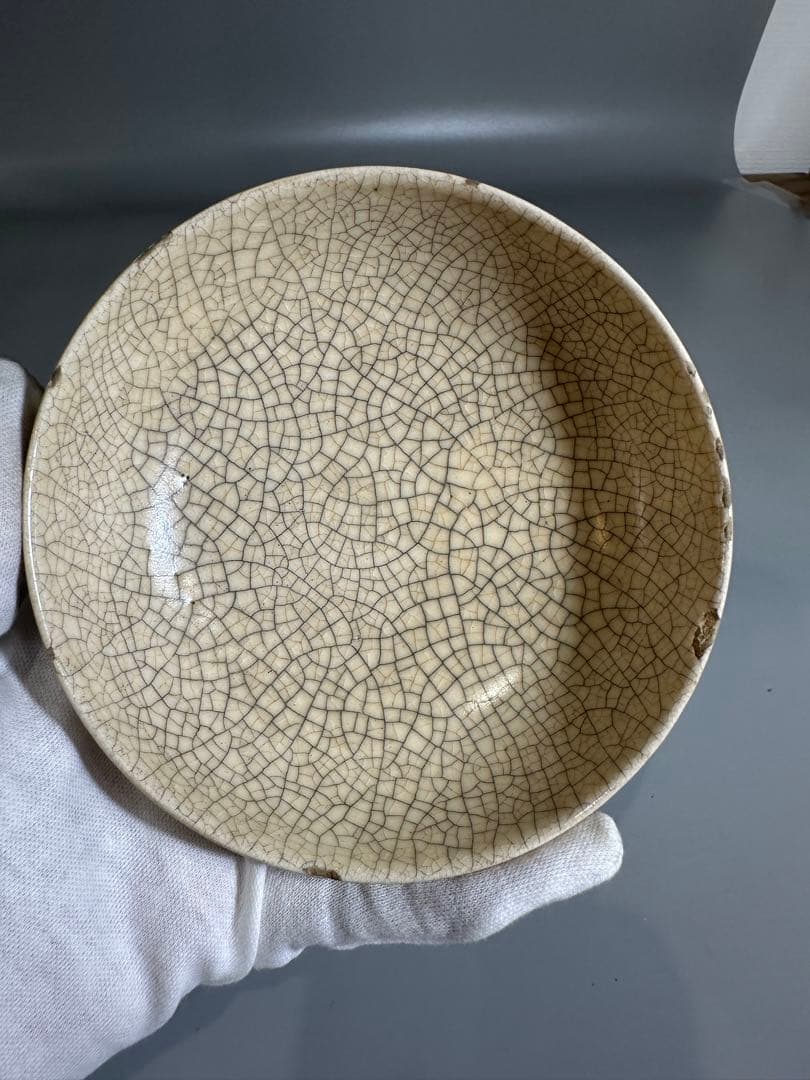 中国 仿哥釉 碗 八客