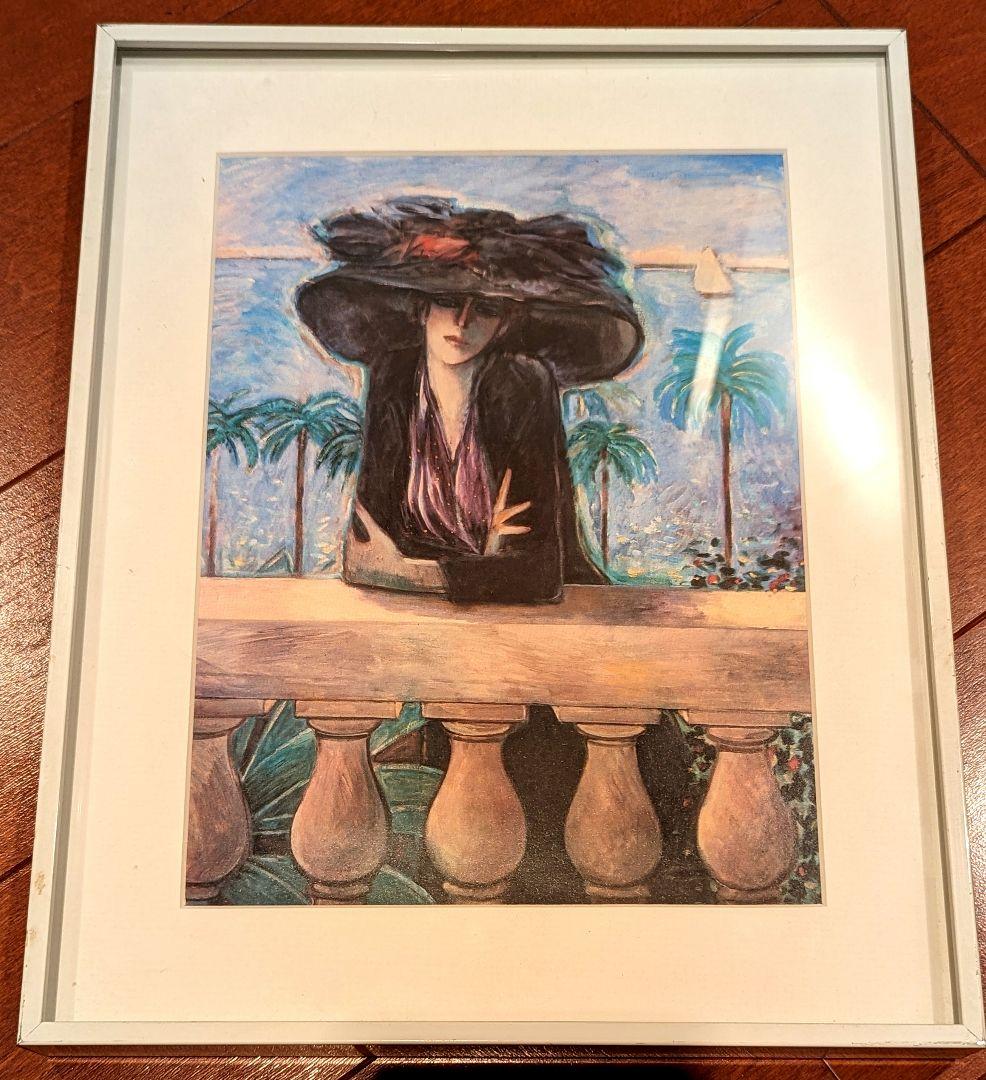 カシニョール　絵画　女性　サインなし　絵画額