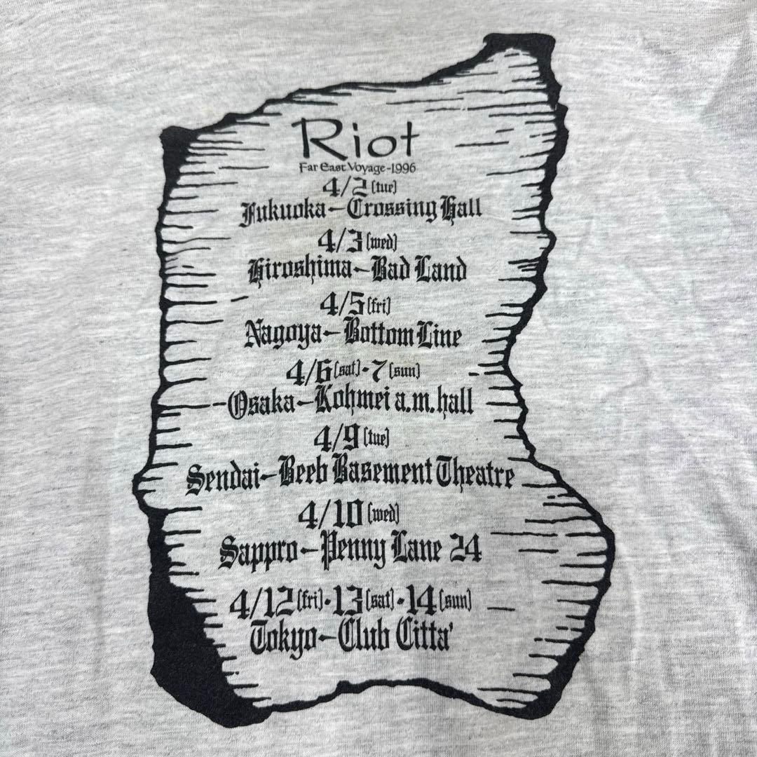 希少 90s Riot ヴィンテージ バンドTシャツ 歌舞伎 JAPANツアー
