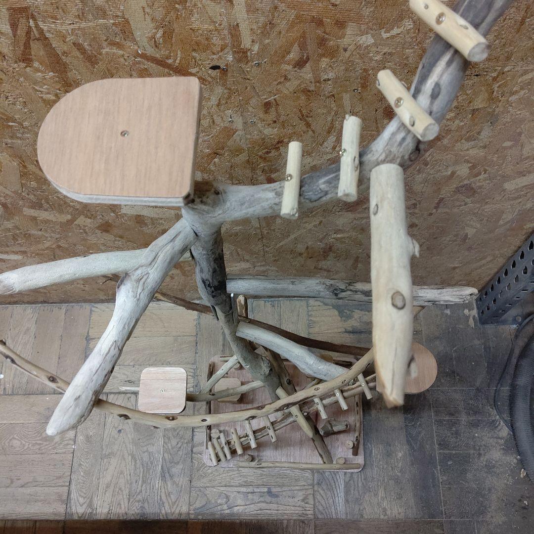 しょうた枠バードアスレチックジム大型(62) 鳥インコ止まり木、流木、