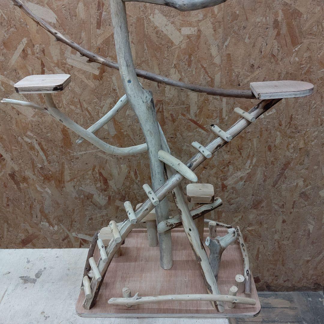 しょうた枠バードアスレチックジム大型(62) 鳥インコ止まり木、流木、